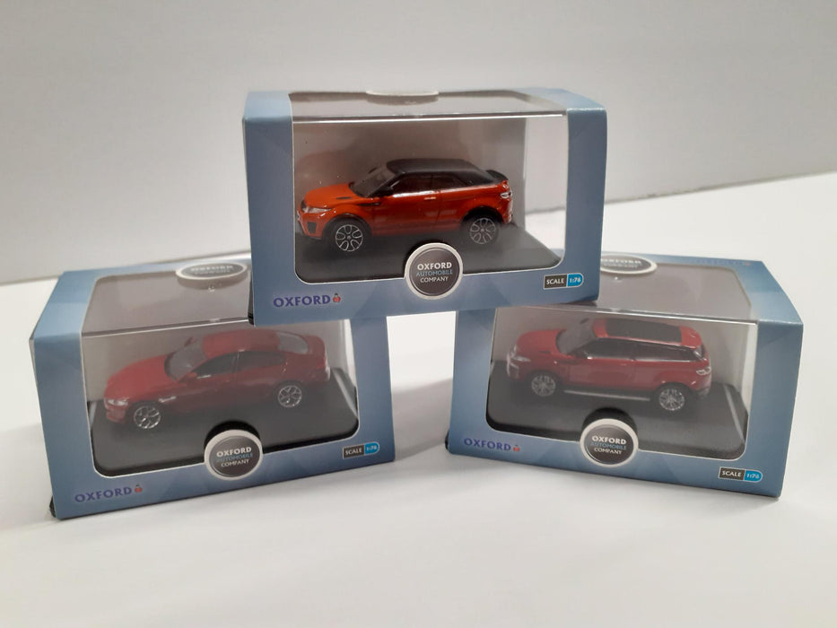 Range Rover Evoque and Jaguar XE 1:76 Scale Models - Set of 3