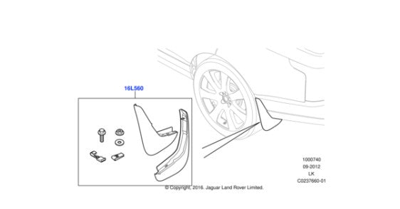 Range Rover Mudflap Kit - Rear