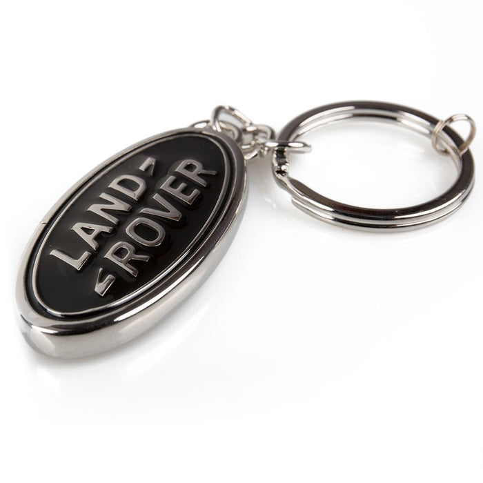 Land Rover Oval Keyring - Black