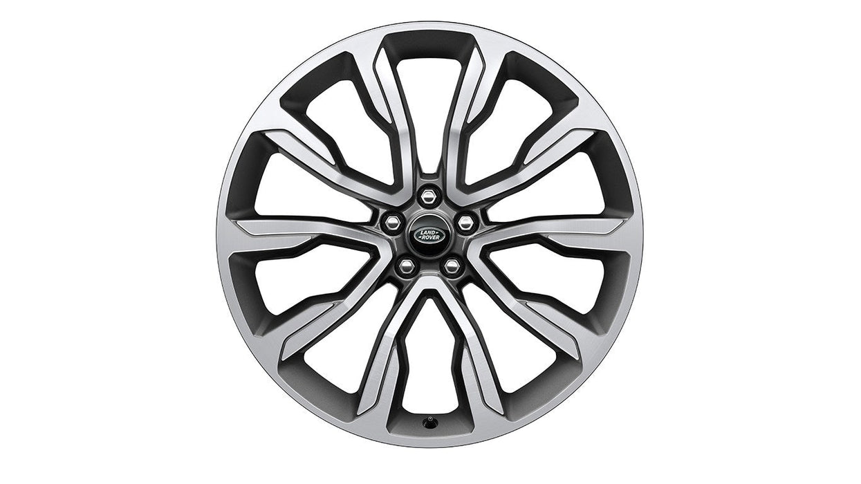 Range Rover Velar 22" 10 Spoke Style 1051 Alloy Wheel  Diamond Turned with Satin Technical Grey Finish